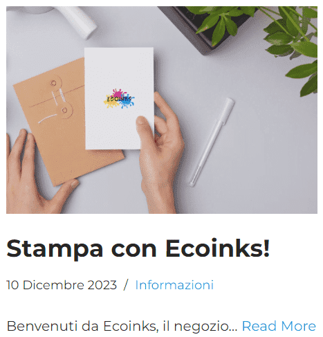 Stampa con Ecoinks